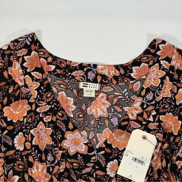 NWT New Billabong Women's Sweetest Dream Mini Dress Small S 8 Cute Floral Soft - Picture 7 of 8
